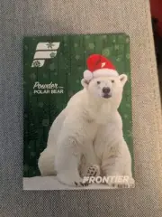 Frontier Airlines Trading Card Powder The Polar Bear ‍❄️ Christmas