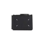 [Maison Margiela] Maison Margiela-Black Calf Leather Slim 2 Pincer Wallet-Uomo OS OS