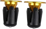 WOONEKY 1 Pair Grip Handlebar End Cap Gold Handles Bike End Plugs Bar Grips Handle Plug Handlebar Grip Plugs Bar End Plugs Bike Handle Grips Handlebar Plug Bike Handbar Plug End Golden