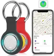Apple AirTag Tracker 2-Pack Find My Keys Luggage Backpacks Replaceable Battery