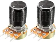 XYWHPGV 2Pcs 10K Ohm Variable Resistors Single Turn Rotary Carbon Film Taper Potentiometer with Knobs(481a9 ce6d0 cd2bb fb7d6 ffba6 f7a88