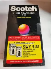 Scotch High Standard T-120 VHS Tapes 3 Pack New Sealed