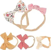 [SWOOMEY] 5pcs Bow Headband Girl Bean Bag Fillet Stainless Pan Lid Pan Lids Headbands Newborn Headband Jam Jar Lids Commercial Pot Lids Hair Headband Hair Clips Wok Lid Bulk Pot Lid Nylon