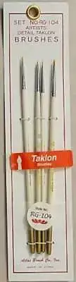 Atlas Brush #RG104: 10/0,5/0,3/0,0 Taklon Detailing Brushes (4)