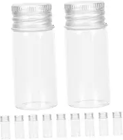NIYANGLE 24Pcs Mini Glass Vials with Screw Caps Leakproof Essential Oil Sample Storage Bottles for Travel Crafts and Beauty Glass Design for Identification