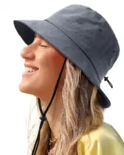 Waterproof Bucket Hat for Women Men Rain Hat UPF 50+ Wide Brim One Size Grey