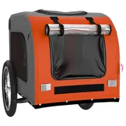 Dog Bike Trailer Orange And Grey Oxford Fabric Iron Trailers