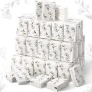 Pocket Tissues Bulk Travel Black Flower Wallet Tissues Mini Facial Tissues Bu...