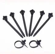 COZYROOM 20Pcs Car Cable Fastening Ties Zip Nylon Black Car Auto Cable Strap Push Mount Wire Tie Retainer Clip Clamp Q26 92x5mm
