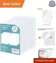 Crafting Essentials: 12-Pack 12x16'' Clear Acrylic Sheets - DIY Crafters' Choice