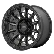 16x8 KMC KM547 CARNAGE Satin Black With Gray Tint Wheel 6x5.5 (0mm)