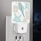LED Night Light Lamp with Smart Sensor Dusk to Dawn Sensor,Aquatic Seashell Star