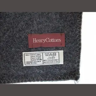neigh Henry Cotton's RIER羊毛 灰色 棉 海軍藍 圍巾 日本直送 二手