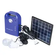 28Wh Portable Small DC Solar Panels Charging Generator Power Generation System With LED Bulb 28 RED