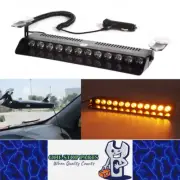 Amber Car Strobe Light Windshield Suction Mount Beacon Lamp Flash Warning Light