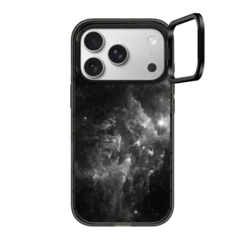 iPhone 17 Pro Impact Ring Stand Case MagSafe Compatible Black Space Marble