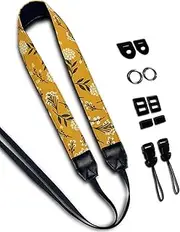 Camera Strap, Retro Cotton Camera Shoulder Straps Adjustable Camera Neck Strap for all Cameras DSLR/SLR/Mirrorless Sony Canon Nikon Olympus photographer's assistant