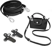 ViddVoom Adjustable Crossbody Strap for Women's Bags Organiser– Secure Hook Buckles & Genuine Leather – Versatile Shoulder Strap Upgrade,Black