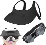 Dog Baseball Hat - Dog Caps and Goggles for Small Doggy - UV Protection Waterproof Doggy Visor with Sunglasses for Puppy, Summer & Hiking