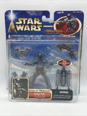 Star Wars Saga Jango Fett With Electronic Jetpack And Snap On Armor 2002