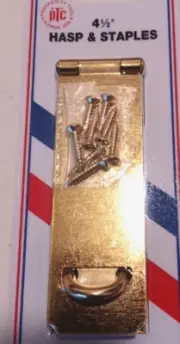 HASP 4-1/2 INCH GOLD FINISH WITH SCREWS MADE IN TAIWAN