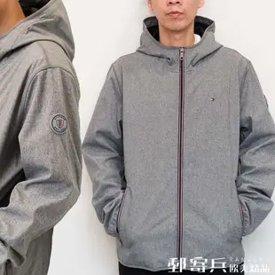 [現貨] TOMMY HILFIGER 男版 小LOGO撞色拉鍊防風防潑水連帽外套 888807445404