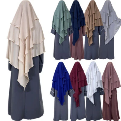 Overhead Khimar Women Hijab Scarf Head Cover Wrap Headscarf Islamic Shawls Arab