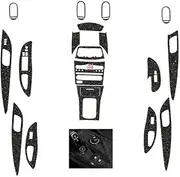 ATATNK Car-Styling Carbon Fiber Car Interior Center Console Color Change Molding Sticker Decals Compatible for Infiniti QX50 EX25 EX35 2008-2015(Flash Point Black,LHD)