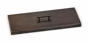 27" x 11" Rectangular Oil-Rubbed Bronze Stainless Steel Firepit Cover