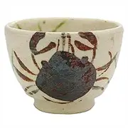 Mino Ware Nakagaki Series Teacup Crab Shino Oribe