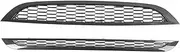 XTevu Front Mesh Grille Insert Panel, Upper Lower Bumper Grille 51137026202, Compatible with R50 R52 R53 (炭素繊維パターン)