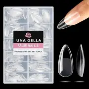 Medium Almond Gel Nail Tips Half Matte 312pcs Almond Gel A2-Almond Medium Full