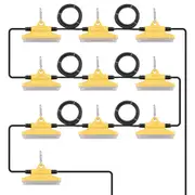 30.5m Construction String Lights 150W 15000LM Connectable Waterproof