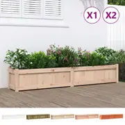 Garden Planters Outdoor Raised Bed Flower Box 2 pcs Solid Wood Pine vidaXL