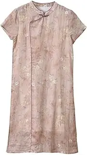 [NFYM] Women Petite Dress Knee Length Cheongsam Qipao Traditional Chinese Dresses Fashion Elegant
