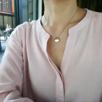 在飛比找momo購物網優惠-【mittag】full moon necklace_月圓項