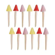 12x LVD Porcelain Mushrooms Colours Spring Sculpture Home Decor 13.5cm Assorted