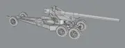 Howitzer 155mm Long Tom - US Army - wargame3d- 28mm Scale