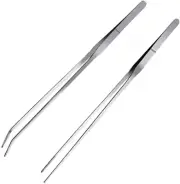 Long Handle Aquarium Tweezers, Gardening Service Forceps, Stainless Steel Straig