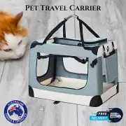 Pet Carrier Soft Crate Dog Cat Travel Portable Cage Kennel Foldable Car 2X