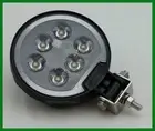 Maxxima 6 LED Round Work Flood Back Up Reverse Light 1,200 lumens MWL-28