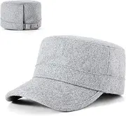 [Generic] Men's Hat Autumn and Winter Padded Warm Flat Cap Middle-Aged and Elderly Men's Baseball Cap Large Size Fully Closed Adjustable Dad Hat