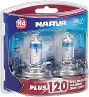 Narva 48362BL2 12V H4 60/55W Plus 120 Halogen Headlight Globe 2 Pieces Blister Pack