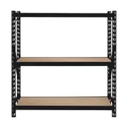 Stratco Heavy Duty 3 Shelf Black Unit