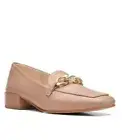 Clarks SEREN30 STEP Ladies Praline Leather Loafers Shoes UK Size 8 D EU 42