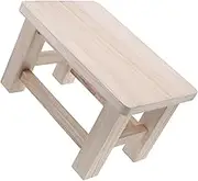Luxshiny Solid Wooden Small Stool Lightweight Changing Footstool for Elegant Plant Stand Entryway Shoe Change Stool for Home Decor