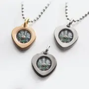 EDC 1 PC Mini Waterproof Compass Heart Shape Brass/ Titanium Compass Pendant