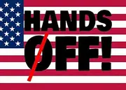Maizi Hands Off Flags 28x40 Inch for Indoor or Outdoor or Protest Union Contracts Printed in USA