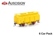 Auscision (VFW-77) Hansa Yellow GH Grain Wagon with 2 roof hatches - 6 Car Pack