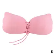Self-Adhesive Stick-On Bra - Invisible Strapless Bra for Backless Dresses Pink D